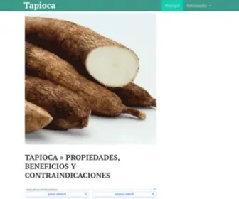 Tapioca10.com(Propiedades, Beneficios y Contraindicaciones) Screenshot