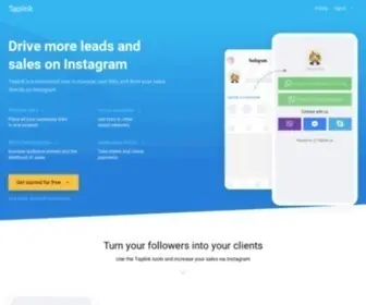 Taplink.cc(Landing page that drives your sales on Instagram) Screenshot