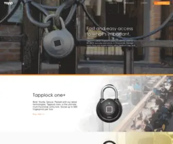 Tapplock.com(The worlds smartest padlock with biometric fingerprint sensor (0.8 sec to freedom)) Screenshot