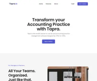 Tapra.io(Tax Practice Management Software) Screenshot