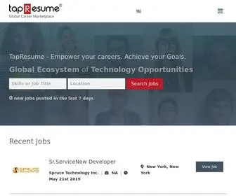 Tapresume.com(Fastest Growing Job Search Portal) Screenshot