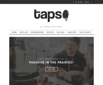 Tapsmagazine.com(TAPS The Beer Magazine) Screenshot