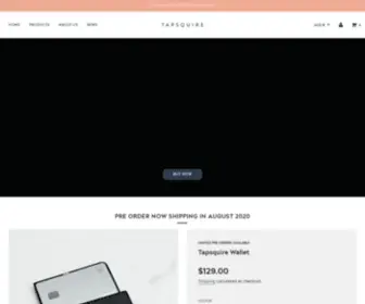 Tapsquire.com(Wallets designed for style and simplicity) Screenshot