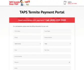 Tapstermitepayment.com(TAPS Termite Payment Portal) Screenshot