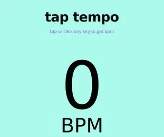 Taptempo.io(Tap Tempo) Screenshot