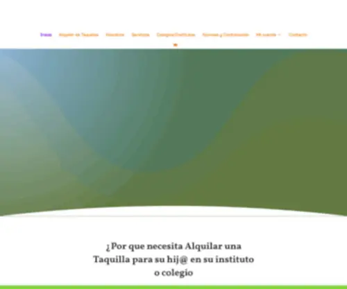 Taquirent.com(ALQUILER DE TAQUILLAS EN COLEGIOS E INSTITUTOS) Screenshot