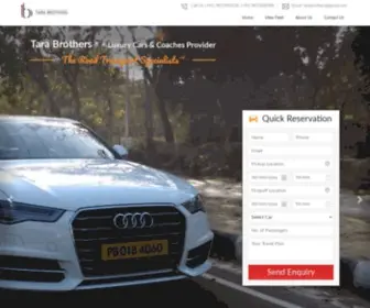 Tarabrothers.com(North India's most sought after car rental service) Screenshot