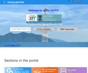 Tarangsanchar.gov.in(Tarangsanchar) Screenshot