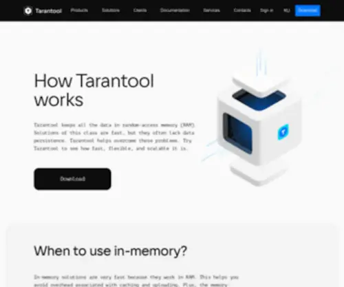 Tarantool.org(A transactional NoSQL database) Screenshot