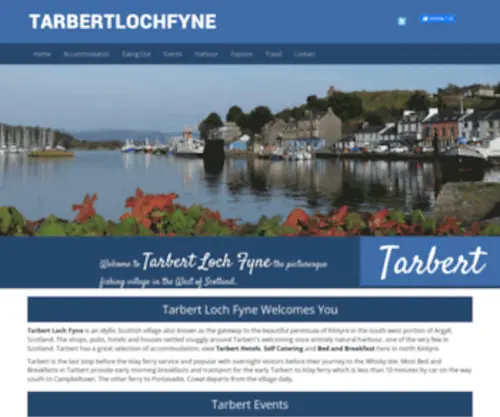 Tarbertlochfyne.com(Tarbert Loch Fyne) Screenshot