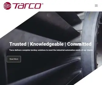 Tarco.com(Delivers complete turnkey solutions to meet the industrial automation needs of our clients) Screenshot