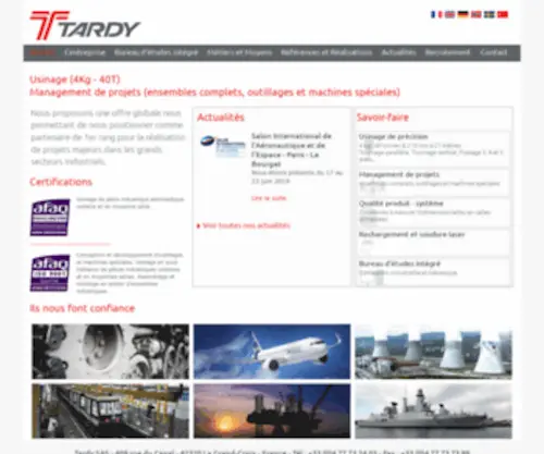 Tardy.fr(Usinage de grandes dimensions) Screenshot