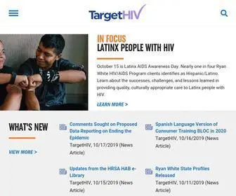 Targethiv.org(Tools for HRSA's Ryan White HIV/AIDS Program) Screenshot