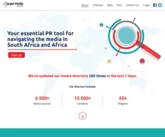 Targetmedia.co.za(Target Media Directory) Screenshot
