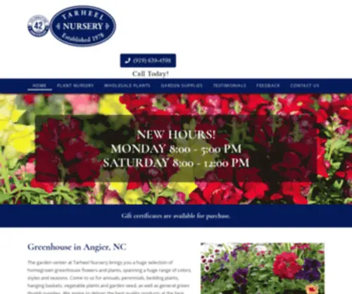 Tarheelnursery.com(Tarheel Nursery) Screenshot