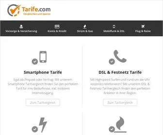 Tarife.com(Startseite) Screenshot