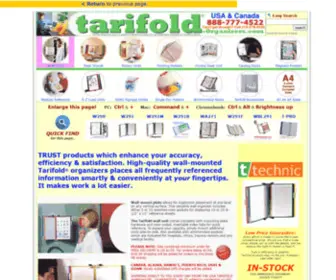 Tarifold-Organizers.com(Tarifold® Wall Units) Screenshot