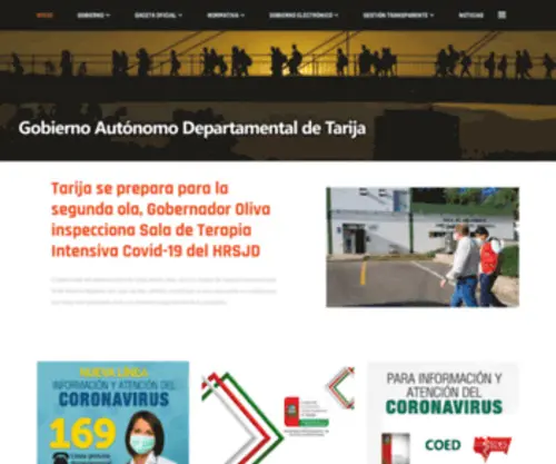 Tarija.gob.bo(Gobierno Autónomo Departamental de Tarija) Screenshot