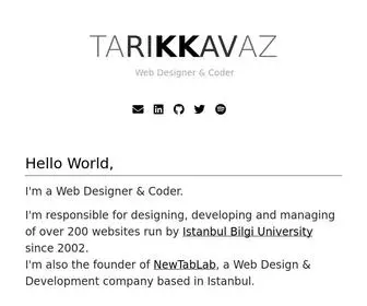 Tarikkavaz.com(Tarık Kavaz) Screenshot