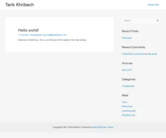 Tarikkhribech.com(Just another WordPress site) Screenshot