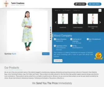 Tarinicreation.com(Tarini Creations) Screenshot