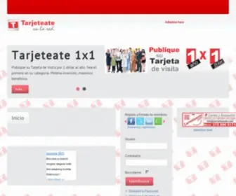 Tarjeteate.com(Inicio) Screenshot