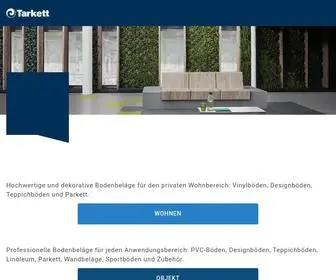 Tarkett.de(Hochwertige und dekorative Böden für den Wohn) Screenshot