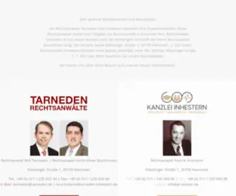 Tarneden-Inhestern.de(Rechtsanwaltskanzlei Tarneden & Inhestern) Screenshot