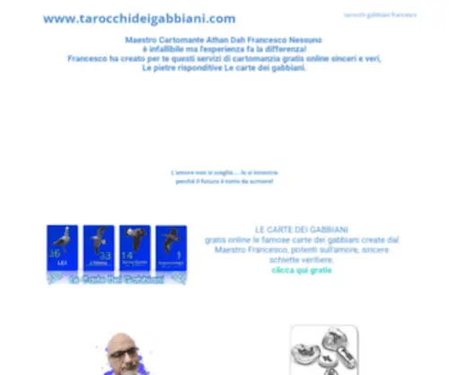 Tarocchideigabbiani.com(I tarocchi dei gabbiani le carte dei gabbiani gratis) Screenshot