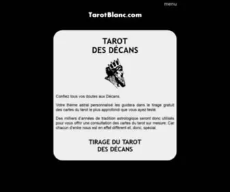 Tarotblanc.com(Tarot des décans) Screenshot