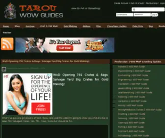 Tarouwowguides.com(Tarou WoW Guides) Screenshot