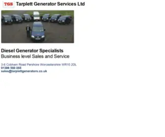 Tarplettgenerators.co.uk(Tarplett Generator Services) Screenshot