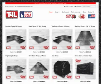 Tarps4Less.com(American made flatbed truck tarps & dump truck tarps for less) Screenshot