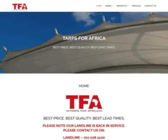 Tarpsforafrica.co.za(Tarps For Africa) Screenshot