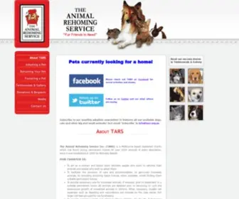 Tars.org.au(The animal rehoming service or tars) Screenshot
