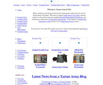 Tartanarmy.net(Online resource for Tartan Army Footsoldiers) Screenshot