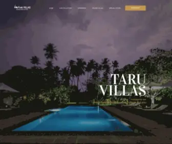 Taruvillas.com(Luxury Boutique Hotels and Villas in Sri Lanka) Screenshot