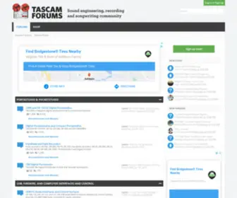 Tascamforums.com(TASCAM Forums) Screenshot