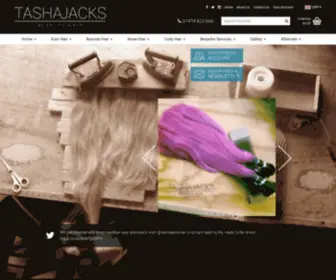 Tashajacks.com(Russian & Asian Hair Extensions) Screenshot