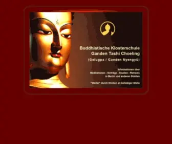 Tashi-Choeling.de(Buddhistische Klosterschule Ganden Tashi Choeling) Screenshot