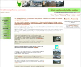 Tashosttouring.com.au(Tasmania Accommodation) Screenshot