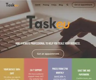 Taskeu.com(Hire Virtual Assistants & Freelancers) Screenshot