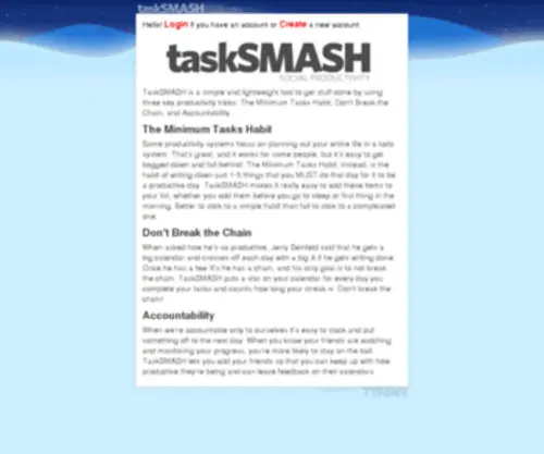Tasksmash.com(Social Productivity) Screenshot