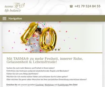 Tasma-Lifebalance.ch(Mit Tasma Life Balance aus Bern finden Sie zu mehr Balance in Ihrem Leben) Screenshot