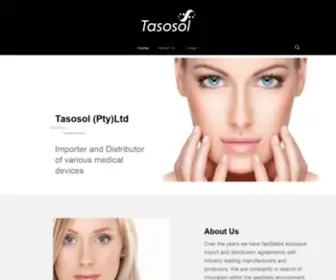 Tasosol.co.za(Importer and distributor of medical devices) Screenshot