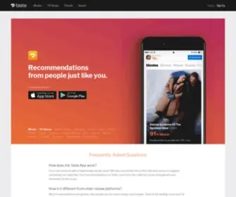 Taste.io(Movie recommendations and reviews from likeminded people) Screenshot