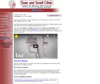 Tasteandsmell.com(The Taste and Smell Clinic) Screenshot