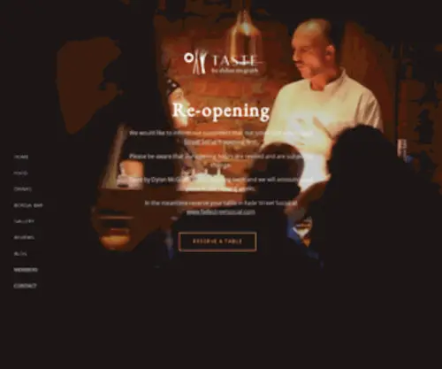 Tasteatrustic.com(Re-opening we would like to inform our customers that our sister restaurant fade street social) Screenshot