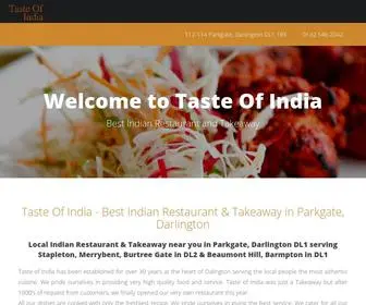 Tasteofindiaparkgate.co.uk(Taste Of India) Screenshot