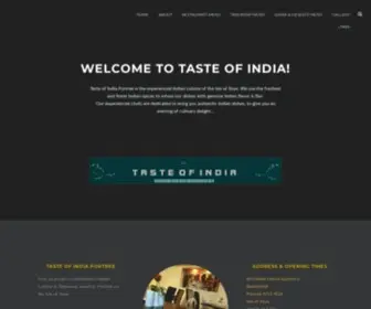 Tasteofindiaportree.com(Indian restaurant and takeaway in Portree) Screenshot